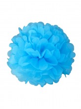 Paper Flower Pom Pom - Sky Blue (Available in 6" / 8" / 10" / 12" / 14" / 16")